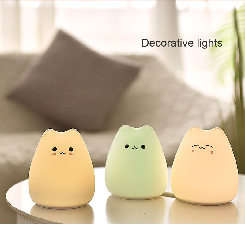 Cute Cat Shaped LED Night Lights