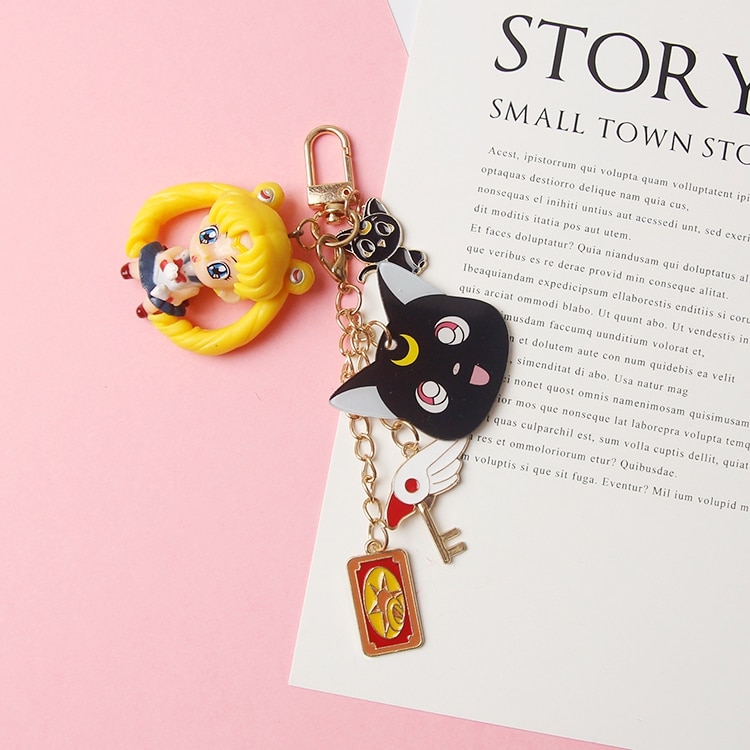 Sailor Moon Cats Shaped Keychain for Girls