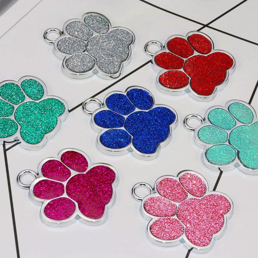 Paw Shaped Personalized Pet ID Tag