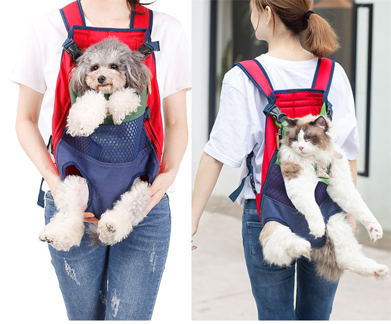 Pets Striped Canvas Carrier Backpack