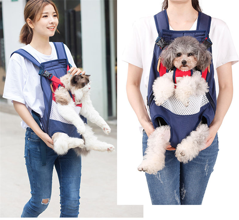 Pets Striped Canvas Carrier Backpack