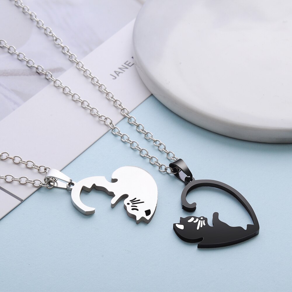 Couple Cat Designed Necklace