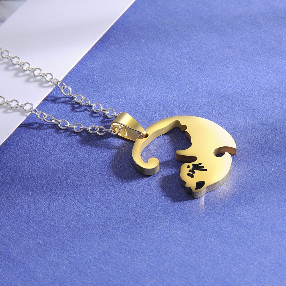 Couple Cat Designed Necklace