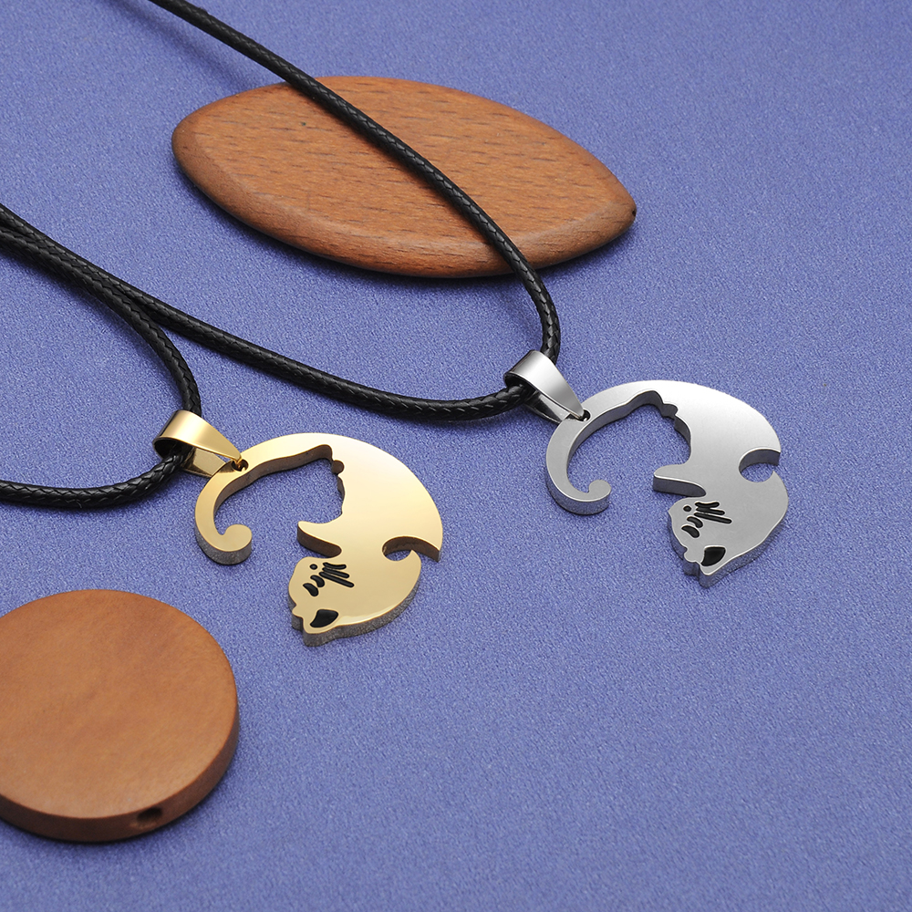 Couple Cat Designed Necklace