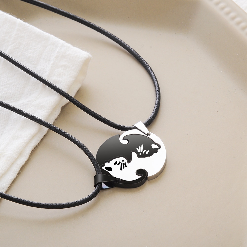 Couple Cat Designed Necklace