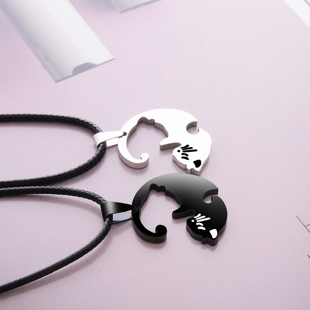 Couple Cat Designed Necklace